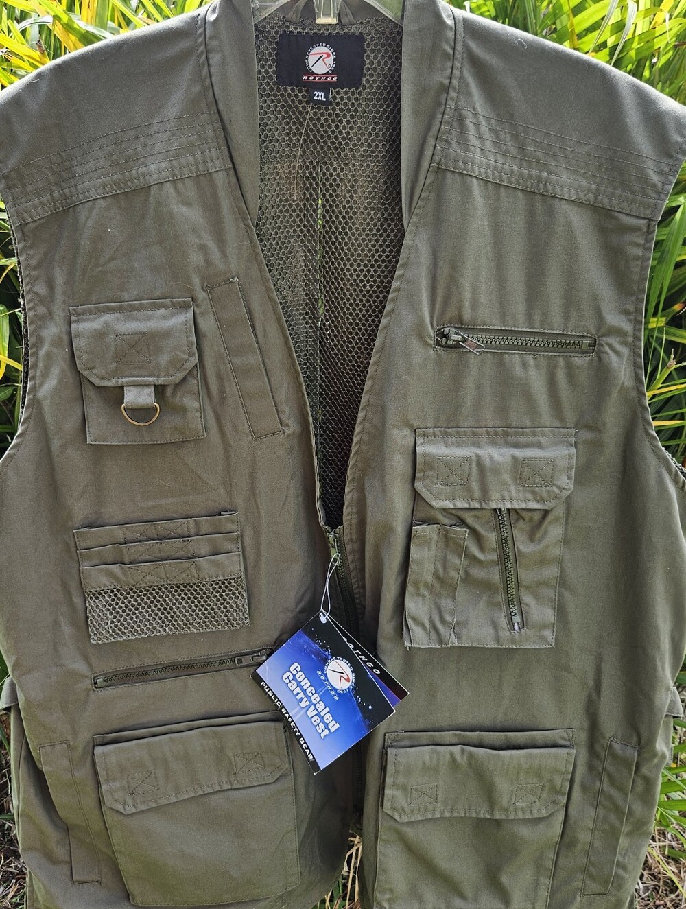 ROTHCO Concealed Carry Vest, NEW! Plus Size, 2X Concealed Carry Vest, Rothco